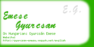 emese gyurcsan business card