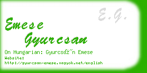 emese gyurcsan business card